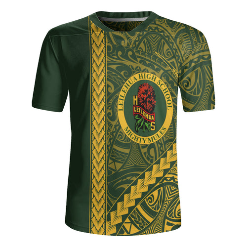 Leilehua High School Rugby Jersey Tribal Polynesian Pride Style