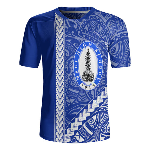 Maui High School Rugby Jersey Tribal Polynesian Pride Style