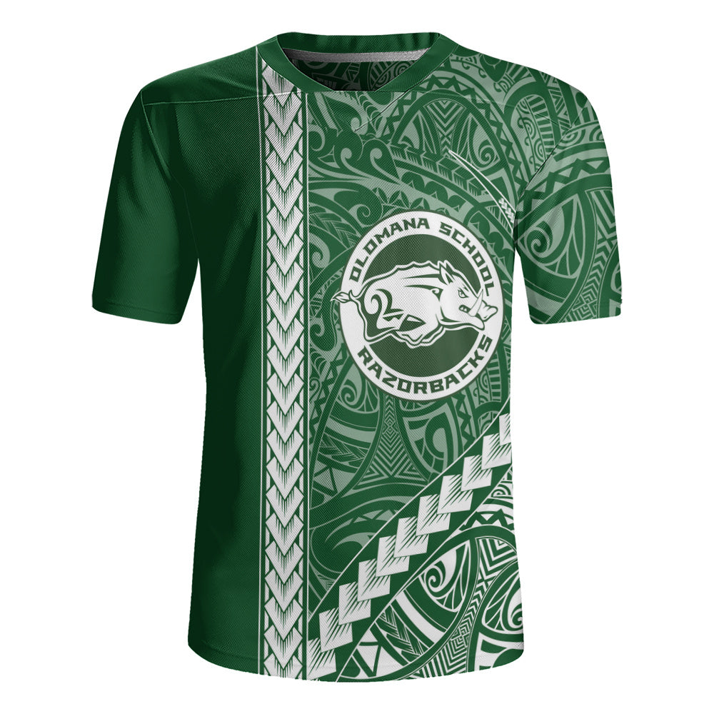 Olomana High & Intermediate School Rugby Jersey Tribal Polynesian Pride Style