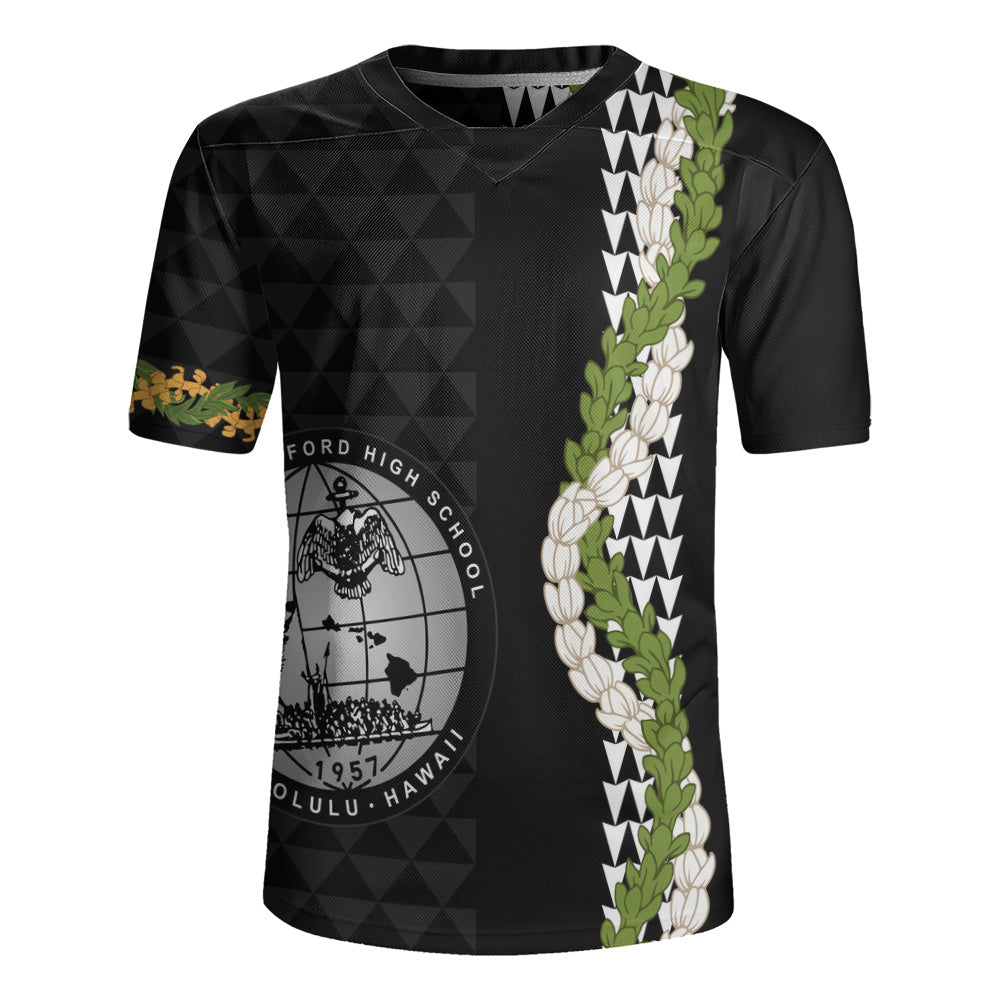 Admiral Arthur W. Radford High School Rugby Jersey Puakenikeni Maile Flower Lei