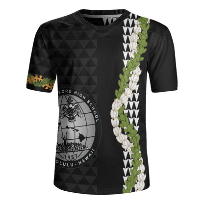 Admiral Arthur W. Radford High School Rugby Jersey Puakenikeni Maile Flower Lei
