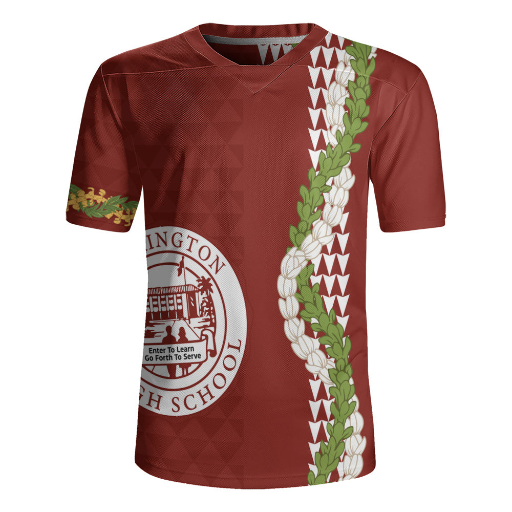 Farrington High School Rugby Jersey Puakenikeni Maile Flower Lei