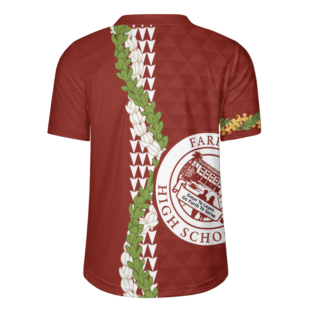 Farrington High School Rugby Jersey Puakenikeni Maile Flower Lei