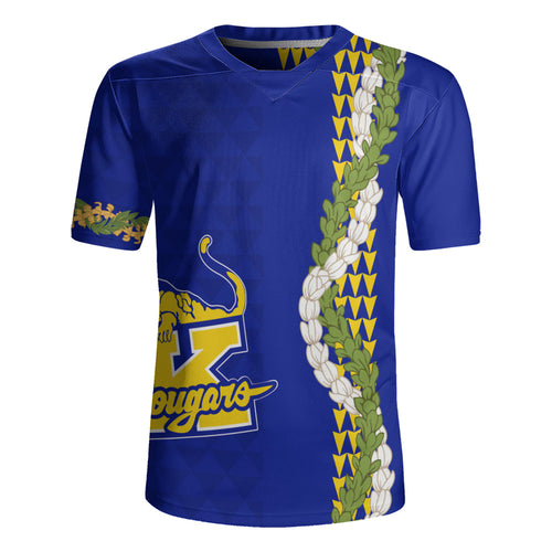 Henry J. Kaiser High School (Hawaii) Rugby Jersey Puakenikeni Maile Flower Lei