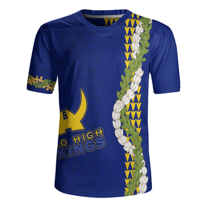 Hilo High School Rugby Jersey Puakenikeni Maile Flower Lei