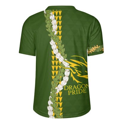 Honokaʻa High & Intermediate School Rugby Jersey Puakenikeni Maile Flower Lei