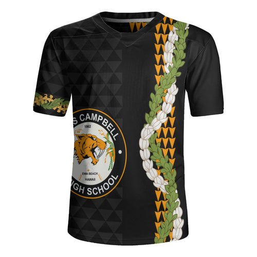 James Campbell High School Rugby Jersey Puakenikeni Maile Flower Lei