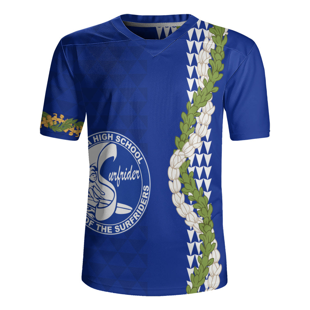 Kailua High School Rugby Jersey Puakenikeni Maile Flower Lei