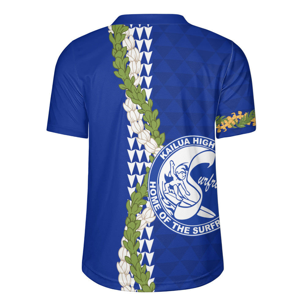Kailua High School Rugby Jersey Puakenikeni Maile Flower Lei