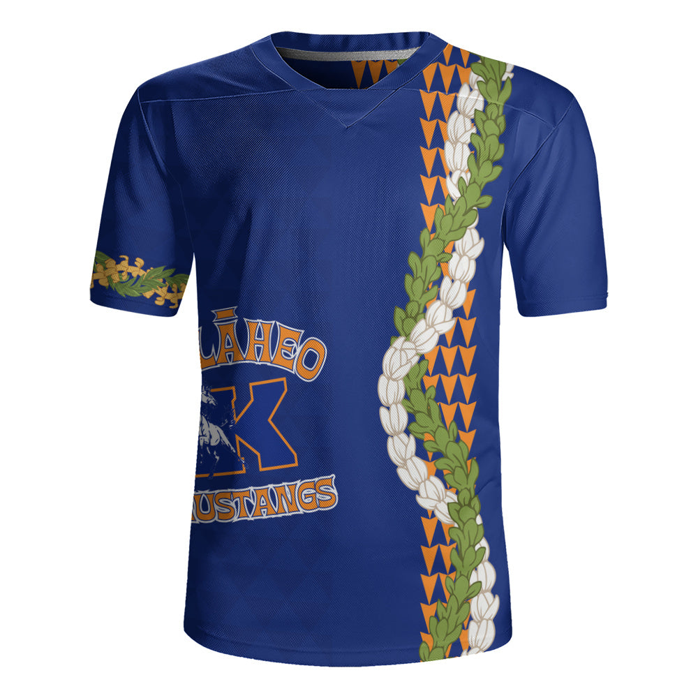 Kalaheo High School Rugby Jersey Puakenikeni Maile Flower Lei