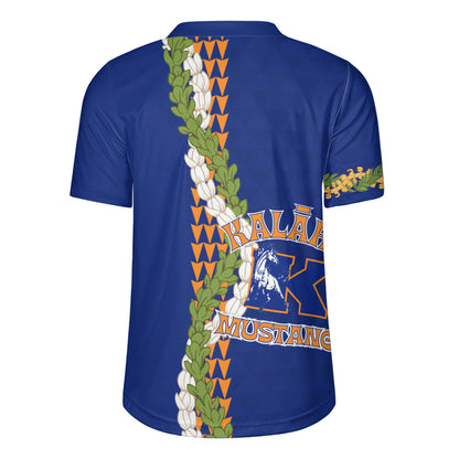Kalaheo High School Rugby Jersey Puakenikeni Maile Flower Lei
