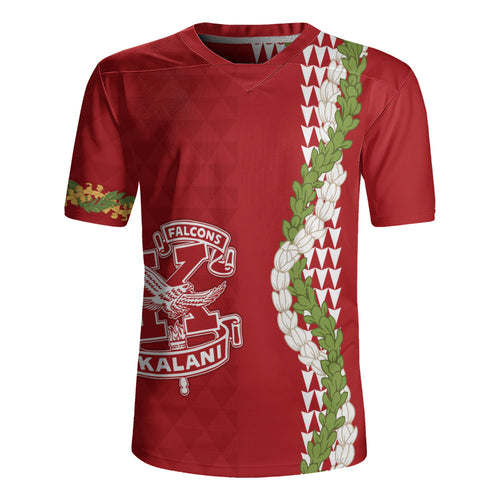 Kalani High School Rugby Jersey Puakenikeni Maile Flower Lei