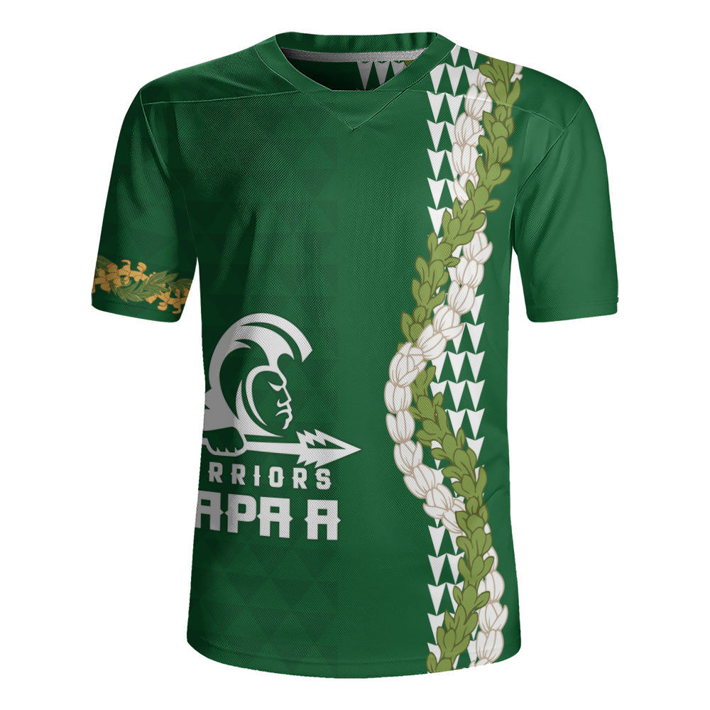 Kapaa High School Rugby Jersey Puakenikeni Maile Flower Lei