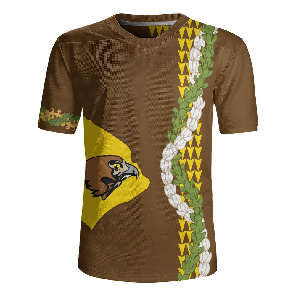 ke kula o ehunuikaimalino Rugby Jersey Puakenikeni Maile Flower Lei