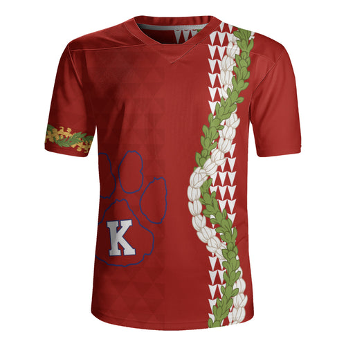 Keaʻau High School Rugby Jersey Puakenikeni Maile Flower Lei