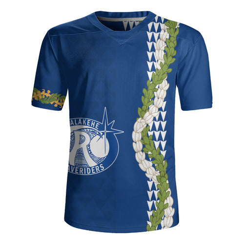 Kealakehe High School Rugby Jersey Puakenikeni Maile Flower Lei