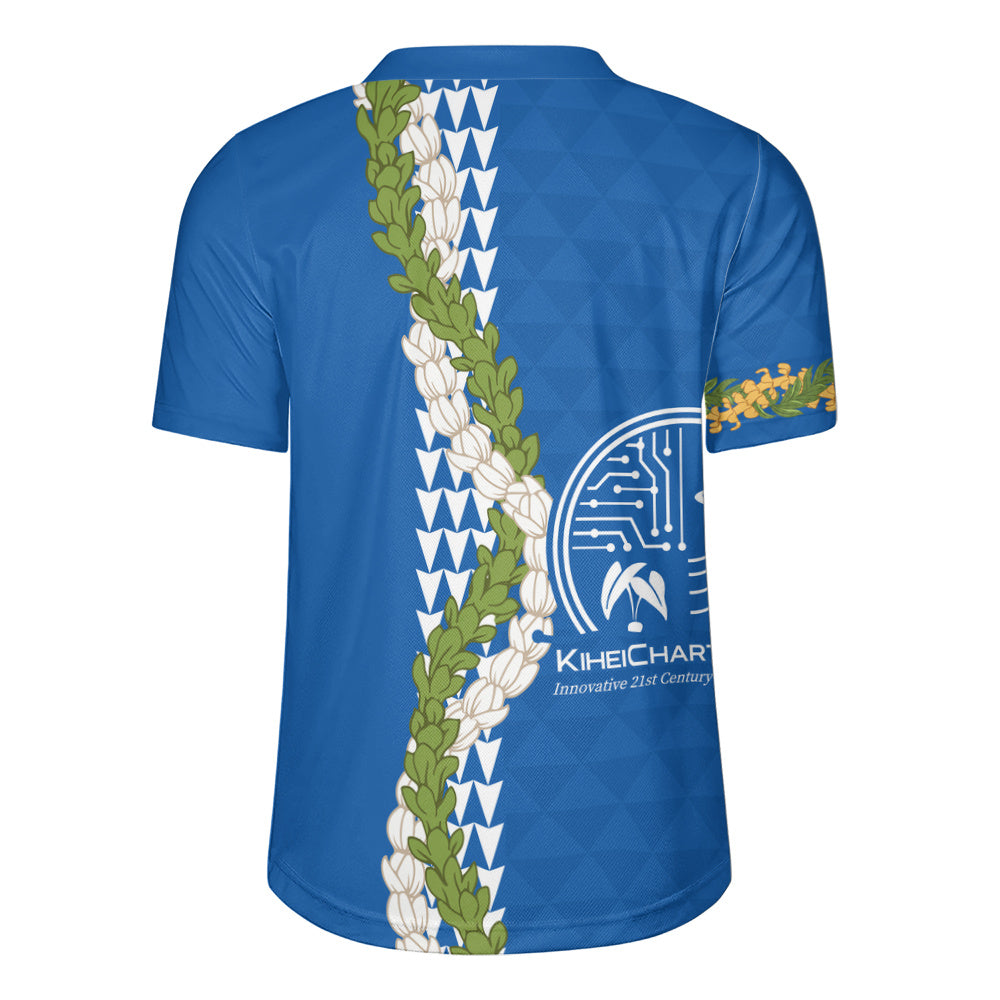 Kihei Charter School Rugby Jersey Puakenikeni Maile Flower Lei