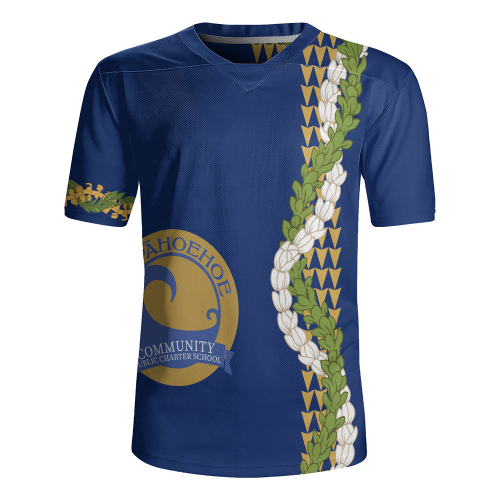 Laupāhoehoe Community Public Charter School Rugby Jersey Puakenikeni Maile Flower Lei