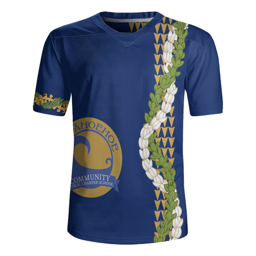 Laupāhoehoe Community Public Charter School Rugby Jersey Puakenikeni Maile Flower Lei