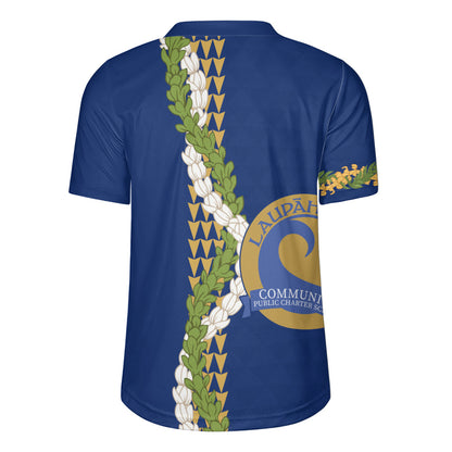 Laupāhoehoe Community Public Charter School Rugby Jersey Puakenikeni Maile Flower Lei