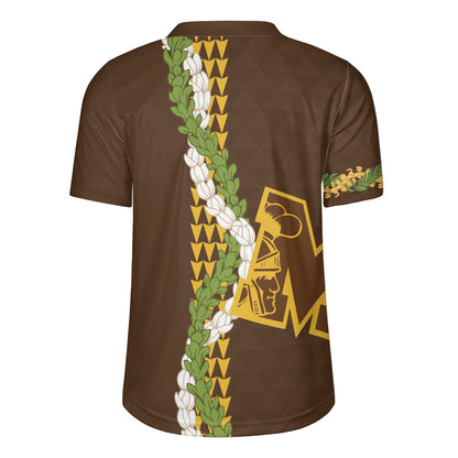 Mililani High School Rugby Jersey Puakenikeni Maile Flower Lei