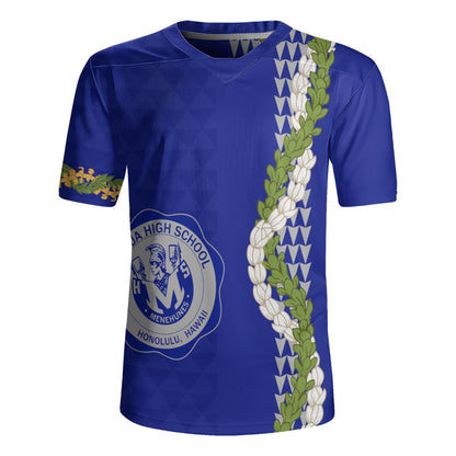 moanalua high school Rugby Jersey Puakenikeni Maile Flower Lei