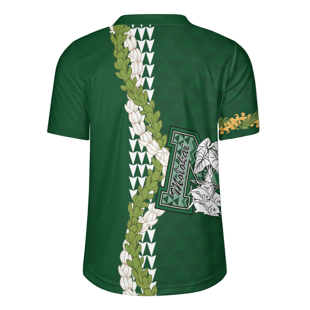 Molokaʻi High School Rugby Jersey Puakenikeni Maile Flower Lei