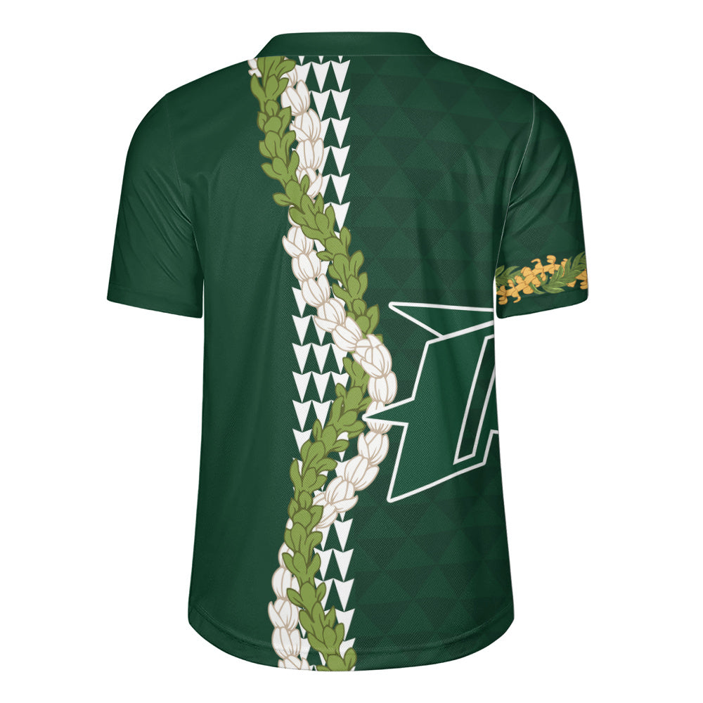Pahoa High and Intermediate School Rugby Jersey Puakenikeni Maile Flower Lei