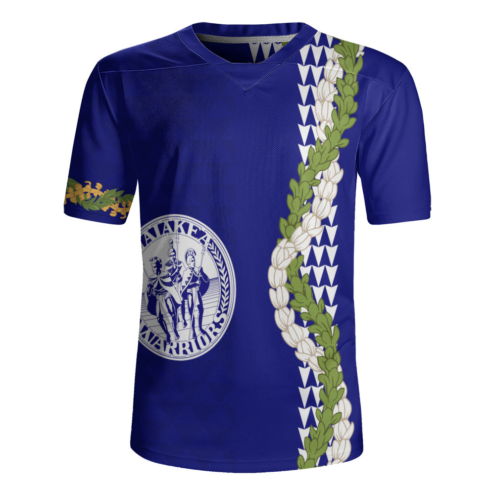 Waiakea High School Rugby Jersey Puakenikeni Maile Flower Lei