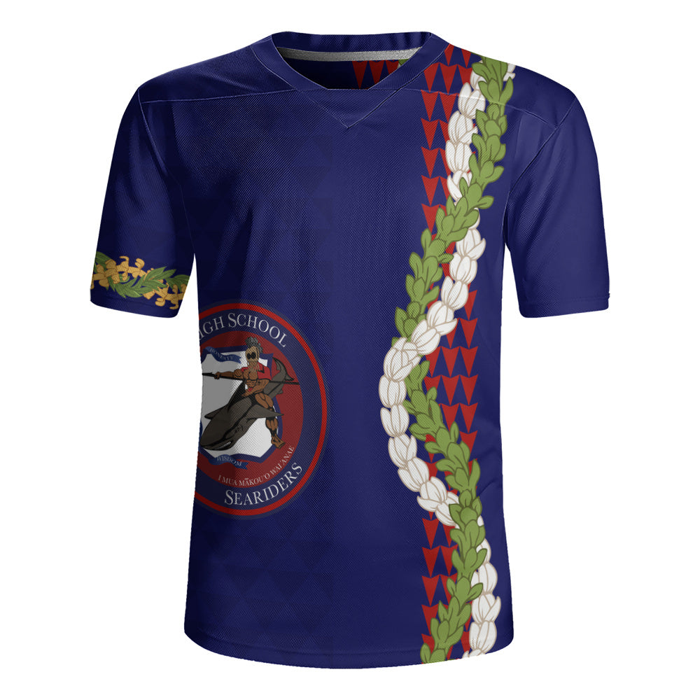 Waianae High School Rugby Jersey Puakenikeni Maile Flower Lei