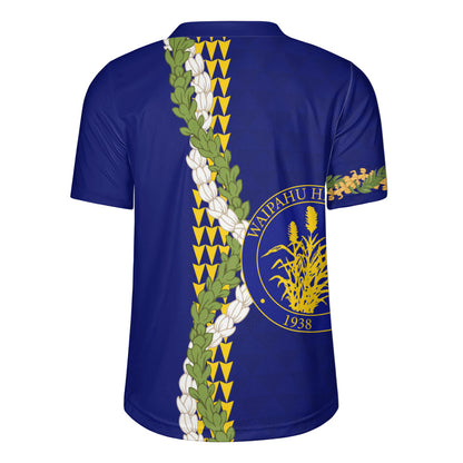 Waipahu High School Rugby Jersey Puakenikeni Maile Flower Lei