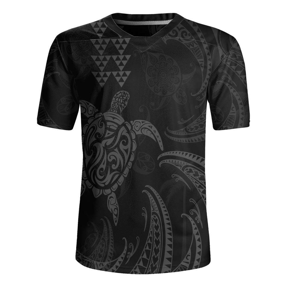 Hawaii Rugby Jersey Polynesian Turtle Tribal Ocean Spirit