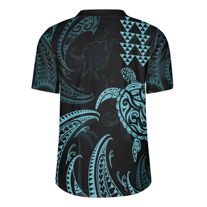 Hawaii Rugby Jersey Polynesian Turtle Tribal Ocean Spirit