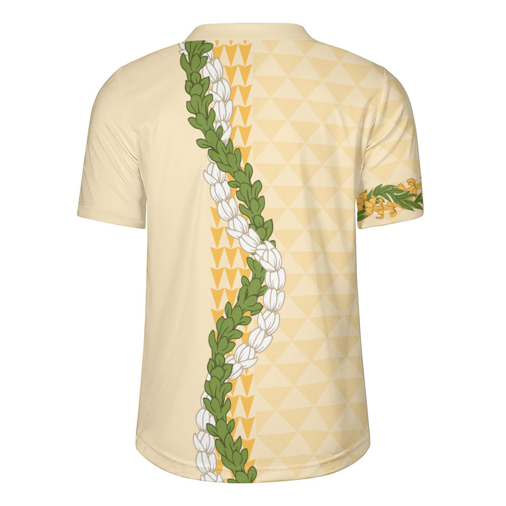 Hawaii Rugby Jersey Turtle Puakenikeni Maile Flower Lei