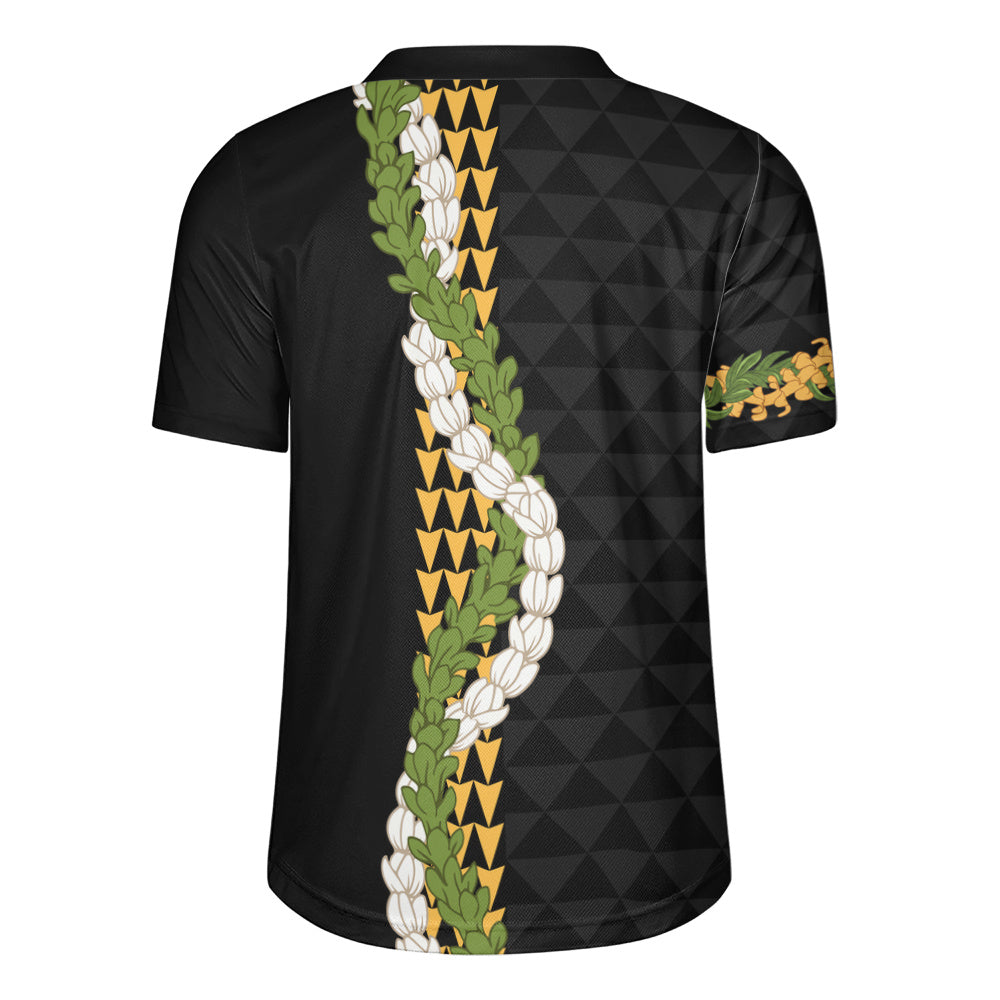 Hawaii Rugby Jersey Turtle Puakenikeni Maile Flower Lei