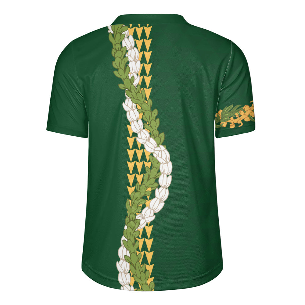 Hawaii Rugby Jersey Turtle Puakenikeni Maile Flower Lei