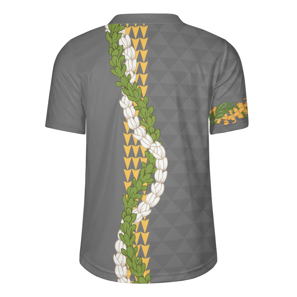 Hawaii Rugby Jersey Turtle Puakenikeni Maile Flower Lei