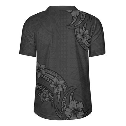 Hawaii Rugby Jersey Plumeria Tribal Wave