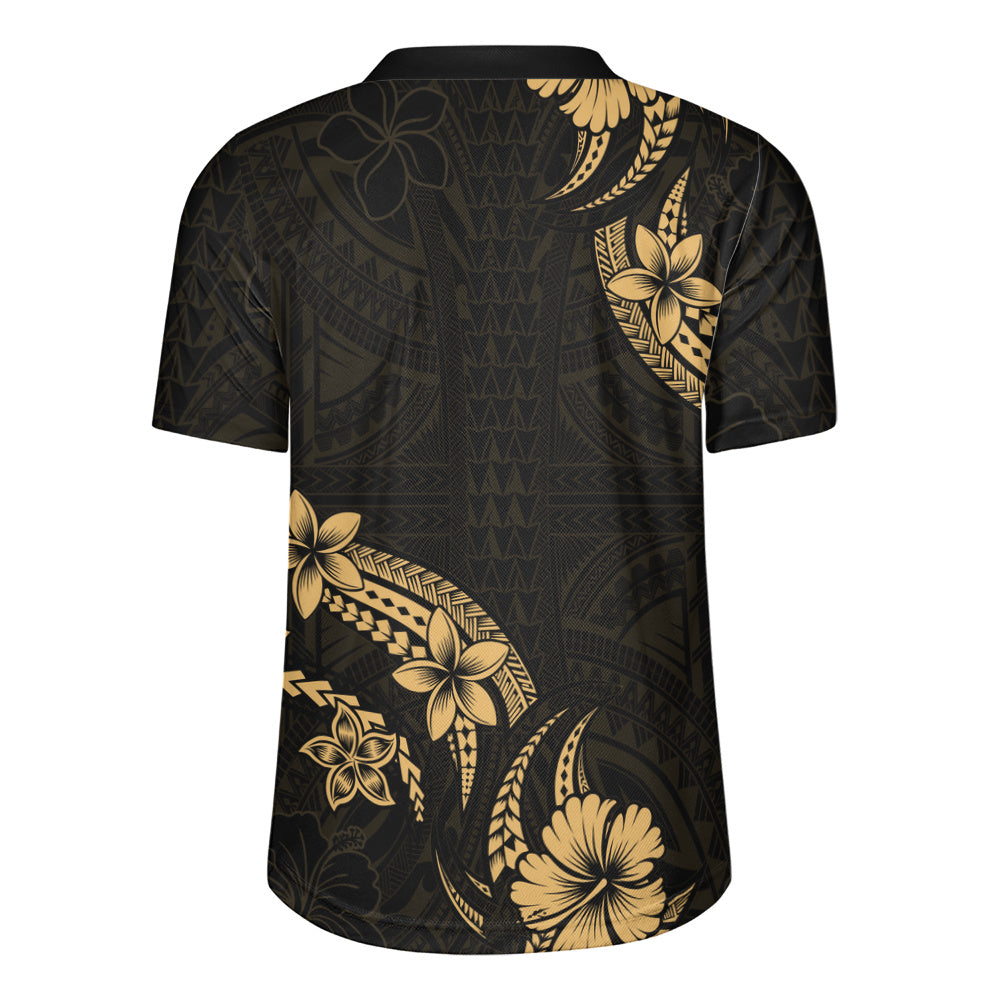Hawaii Rugby Jersey Plumeria Tribal Wave