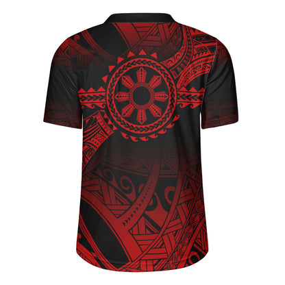 Philippines Filipinos Rugby Jersey Polynesian Tribal Sun Tribal Legacy