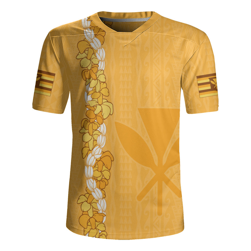 Hawaii Rugby Jersey Flower Lei Kanaka Maoli Polynesia Island Style