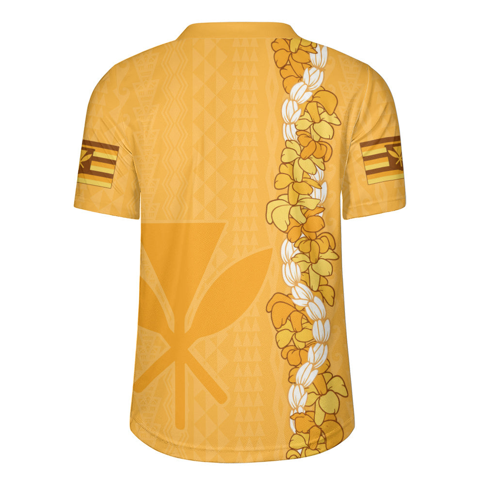 Hawaii Rugby Jersey Flower Lei Kanaka Maoli Polynesia Island Style