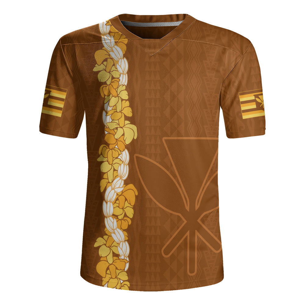 Hawaii Rugby Jersey Flower Lei Kanaka Maoli Polynesia Island Style