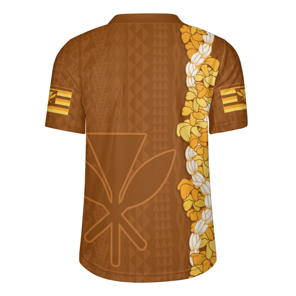 Hawaii Rugby Jersey Flower Lei Kanaka Maoli Polynesia Island Style