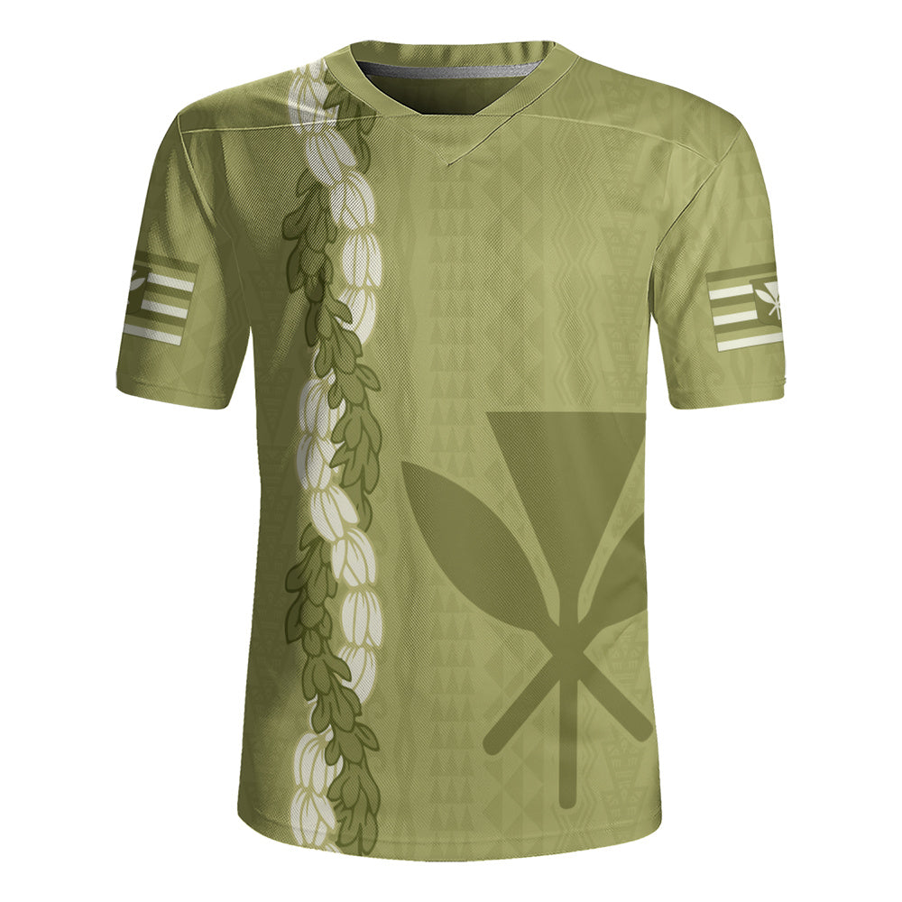 Hawaii Rugby Jersey Flower Lei Kanaka Maoli Polynesia Island Style