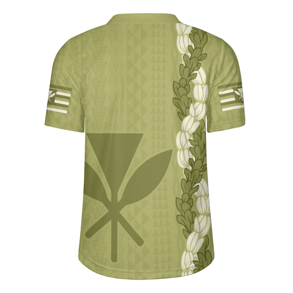 Hawaii Rugby Jersey Flower Lei Kanaka Maoli Polynesia Island Style