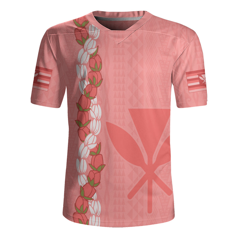 Hawaii Rugby Jersey Flower Lei Kanaka Maoli Polynesia Island Style