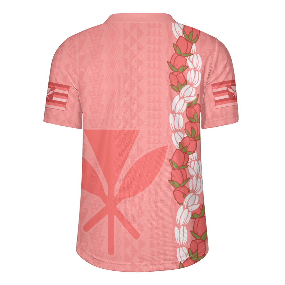 Hawaii Rugby Jersey Flower Lei Kanaka Maoli Polynesia Island Style