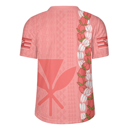 Hawaii Rugby Jersey Flower Lei Kanaka Maoli Polynesia Island Style