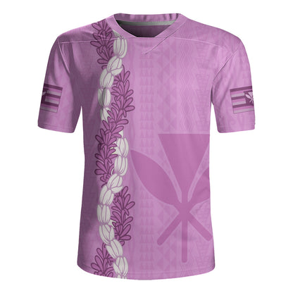 Hawaii Rugby Jersey Flower Lei Kanaka Maoli Polynesia Island Style